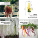 5 Bushes - 44" Artificial Wisteria Vine - Ratta Silk Hanging Flower Garland - Burgundy