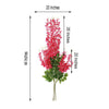 5 Bushes - 44" Artificial Wisteria Vine - Ratta Silk Hanging Flower Garland - Fuchsia