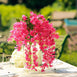 5 Bushes - 44" Artificial Wisteria Vine - Ratta Silk Hanging Flower Garland - Fuchsia