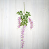 5 Bushes - 44" Artificial Wisteria Vine - Ratta Silk Hanging Flower Garland - Lavender