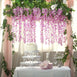 5 Bushes - 44" Artificial Wisteria Vine - Ratta Silk Hanging Flower Garland - Lavender