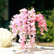 5 Bushes - 44" Artificial Wisteria Vine - Ratta Silk Hanging Flower Garland - Pink#whtbkgd
