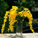 5 Bushes - 44" Artificial Wisteria Vine - Ratta Silk Hanging Flower Garland - Yellow
