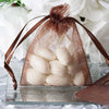 3"x4" Chocolate Organza Jewellery Wedding Birthday Party Favor Gift Drawstring Pouches Bags - 10/pk
