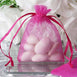 3"x4" Fushia Organza Jewellery Wedding Birthday Party Favor Gift Drawstring Pouches Bags - 10/pk