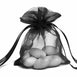 4x6 Black Organza Bags-10/pk
