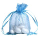 4x6 Blue Organza Bags-10/pk
