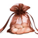 4x6 Chocolate Organza Bags-10/pk