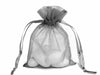 4x6 Silver Organza Bags-10/pk