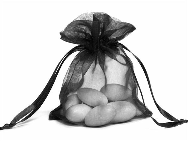 5x7 Black Organza Bags-10/pk