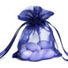 5x7 Navy Organza Bags-10/pk