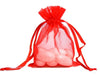 5x7 Red Organza Bags-10/pk