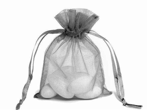 5x7 Silver Organza Bags-10/pk