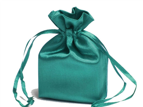3X4 Turquoise Satin Bags-dz/pk