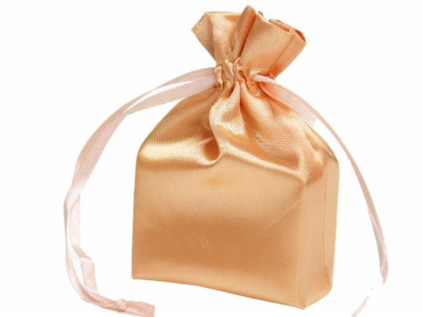 4X6 Peach Satin Bags-dz/pk