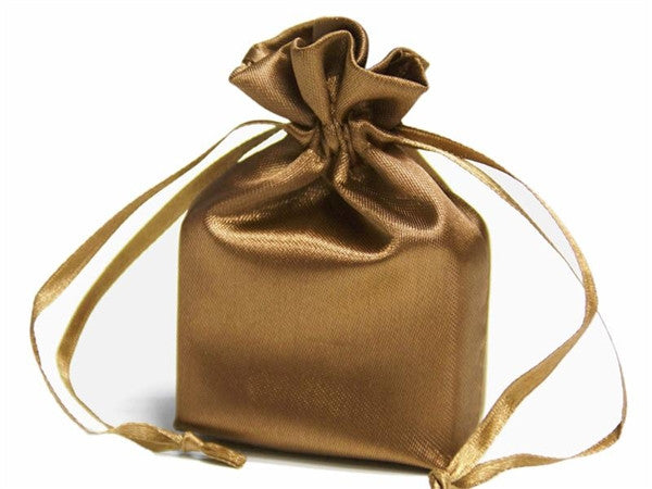 5x7 Antique Gold Satin Bags-dz/pk
