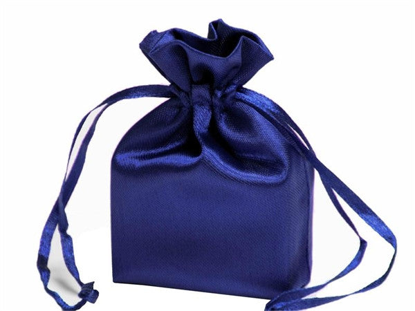 5x7 Navy Satin Bags-dz/pk
