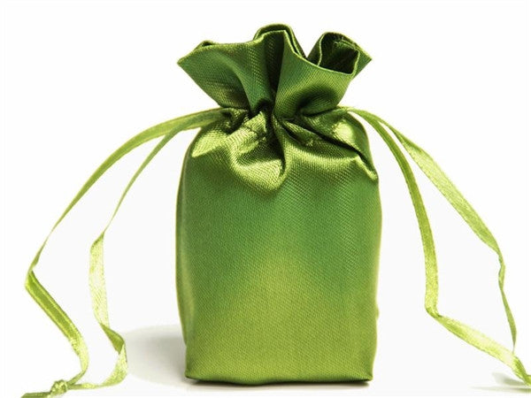 6x9 Satin Bags-dz/pk - Moss / Willow