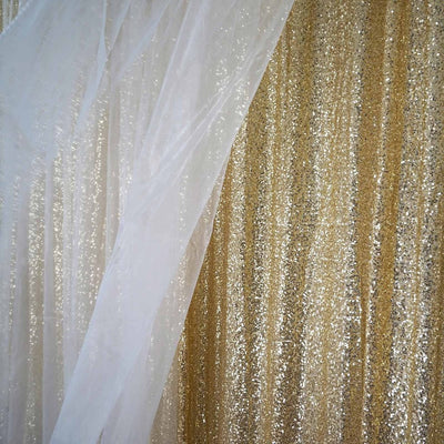 20ft x 10ft Grand Duchess Sequin Backdrop - Champagne