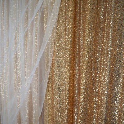 20ft x 10ft Grand Duchess Sequin Backdrop - Gold