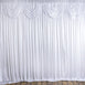20ft x 10ft Classic Double Drape Backdrop - White