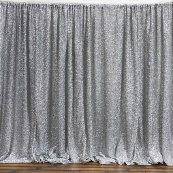 20ft x 10ft MY DREAMY Spandex Backdrops - Metallic Silver