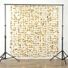 Dazzling Metallic Foil Flower Wedding Backdrop- Gold- 6ftx6ft