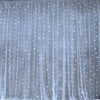 600 LED Lights BIG Wedding Party Photography Organza Curtain Backdrop - White - 20FT x 10FT