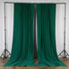 Set Of 2 Hunter Green Fire Retardant Polyester Curtain Panel Backdrops Window Treatment With Rod Pockets - 5FTx10FT
