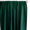 Set Of 2 Hunter Green Fire Retardant Polyester Curtain Panel Backdrops Window Treatment With Rod Pockets - 5FTx10FT