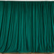 Set Of 2 Hunter Green Fire Retardant Polyester Curtain Panel Backdrops Window Treatment With Rod Pockets - 5FTx10FT