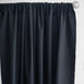 Set Of 2 Black Fire Retardant Polyester Curtain Panel Backdrops Window Treatment With Rod Pockets - 5FTx10FT