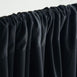 Set Of 2 Black Fire Retardant Polyester Curtain Panel Backdrops Window Treatment With Rod Pockets - 5FTx10FT