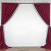 Set Of 2 Burgundy Fire Retardant Polyester Curtain Panel Backdrops Window Treatment With Rod Pockets - 5FTx10FT