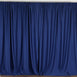 Set Of 2 Navy Fire Retardant Polyester Curtain Panel Backdrops Window Treatment With Rod Pockets - 5FTx10FT