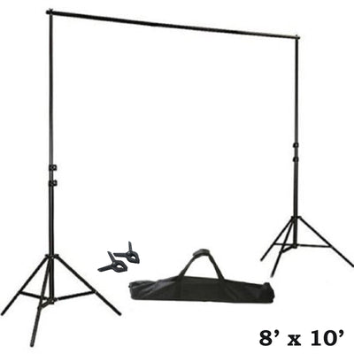 8ft x 10ft Crossbar Adjustable Backdrop Stand Kit