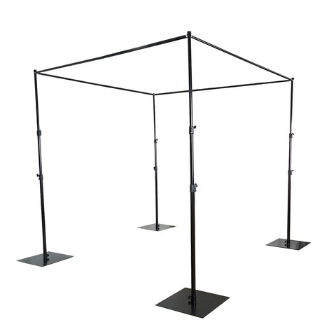 Heavy Duty Wedding Backdrop Stand Height Adjustable Canopy Frame - 9.84x9.84x9.84ft - White
