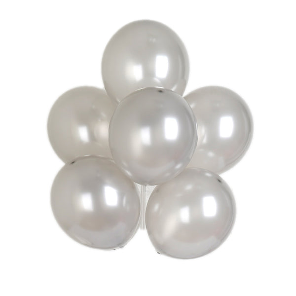 12" Latex Balloons-Silver-25/pk
