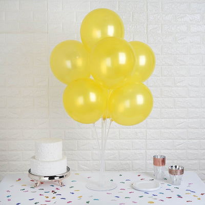 12" Metallic Latex Balloons-Yellow-25/pk