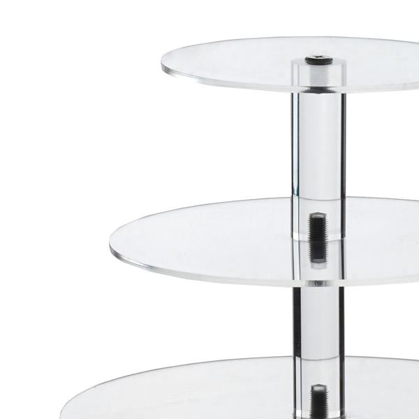 7 Tier Round Heavy Duty Acrylic Glass Cupcake Dessert Stand For Birthday Wedding Party