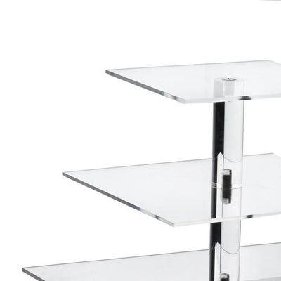 7 Tier Square Heavy Duty Acrylic Glass Cupcake Dessert Stand For Birthday  Wedding Party