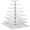 8 Tier Square Heavy Duty Acrylic Glass Cupcake Dessert Stand For Birthday  Wedding Party