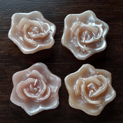 4 PCS Dusty Rose Floating Candles Wedding Birthday Party Centerpiece Decor