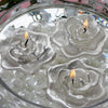 4 PCS Silver Rose Floating Candles Wedding Birthday Party Centerpiece Decor