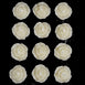 12 PCS Ivory Rose Mini Floating Candles Wedding Birthday Party Centerpiece Decor