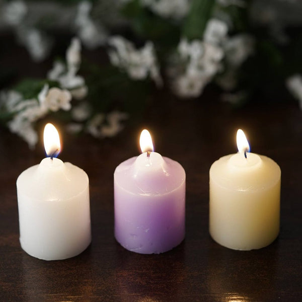 12 Wholesale Ivory Votive Candles Wedding Spa Party Venue Decor