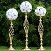 25.5" Tall Metal Wedding Flower Decor Candle Holder Vase Centerpiece - Gold - Buy 1 Get 1 Free