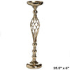 25.5" Tall Metal Wedding Flower Decor Candle Holder Vase Centerpiece - Gold - Buy 1 Get 1 Free