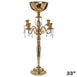 33" Tall Gold Arm Shiny Metal Candelabra Chandelier Votive Candle Holder Wedding Centerpiece