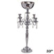 33" Tall Silver Arm Shiny Metal Candelabra Chandelier Votive Candle Holder Wedding Centerpiece